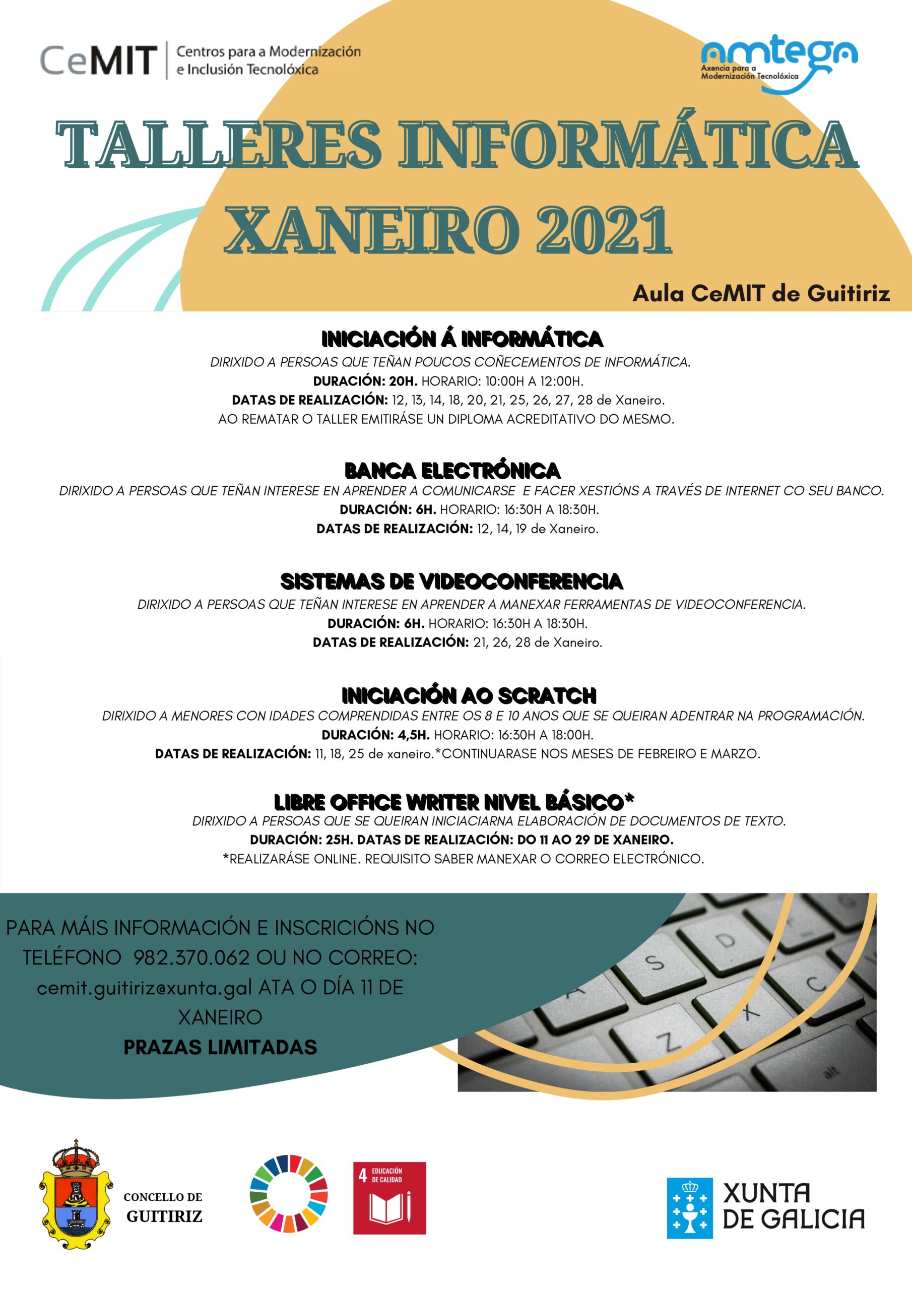 Formación TIC na aula CeMIT de Guitiriz para o mes de xaneiro ...