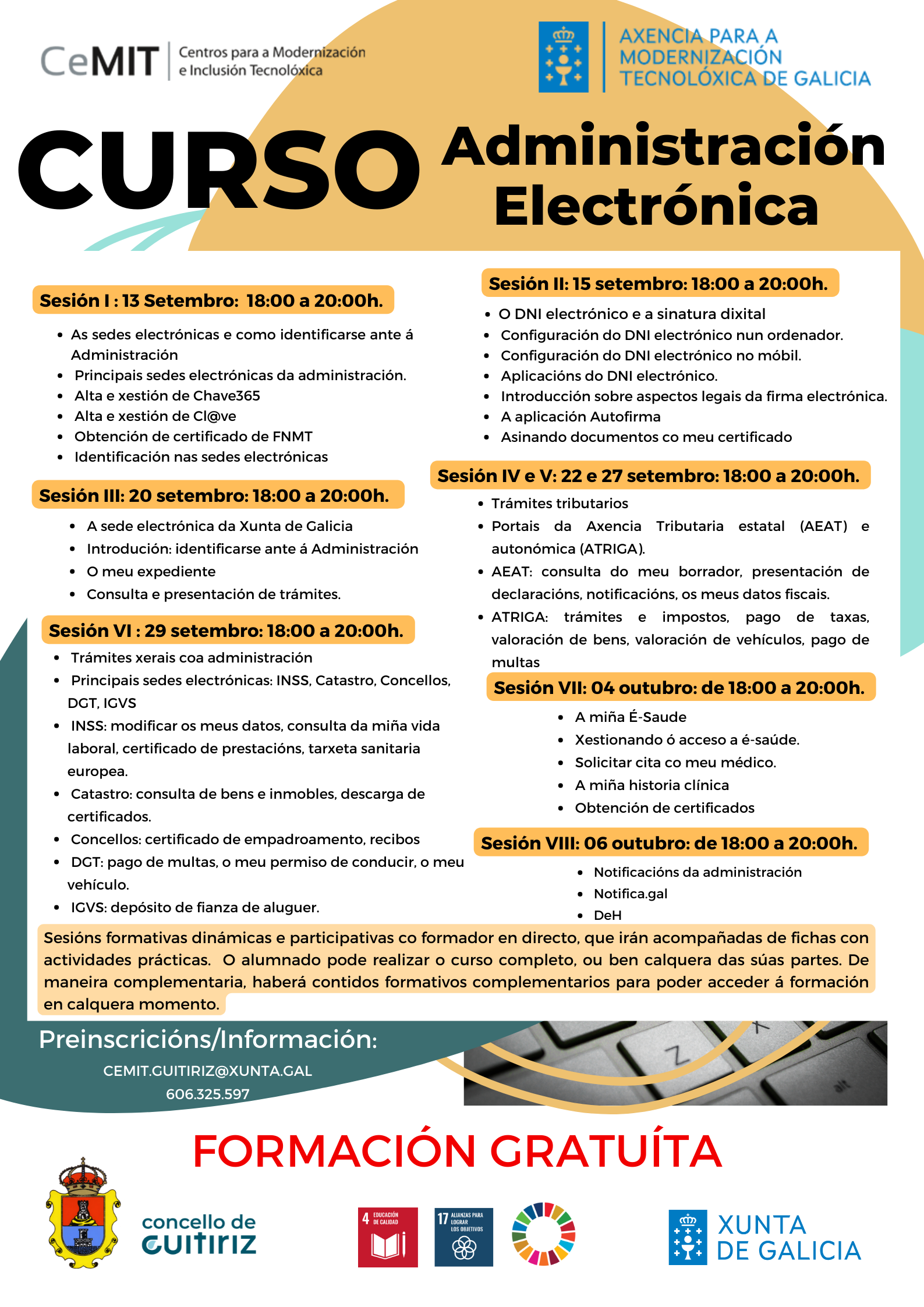 A Aula Cemit de Guitiriz acolle o curso de administración electrónica ...