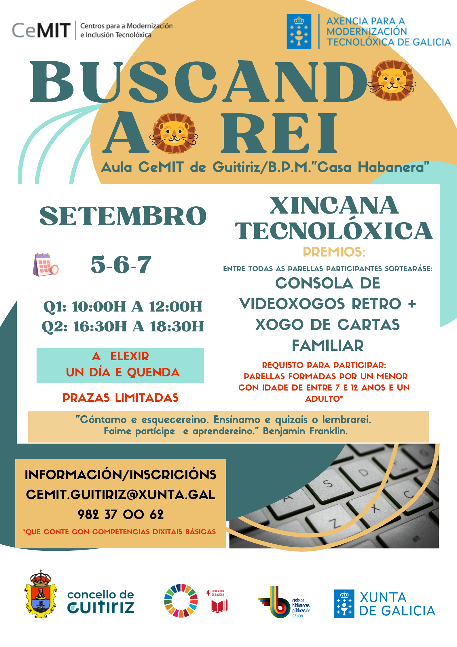 A Aula CeMIT de Guitiriz abre o prazo para participar na xincana ...